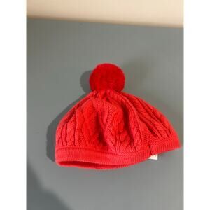 Janie and Jack girls winter hat size 2-3T coral pink fleece lined